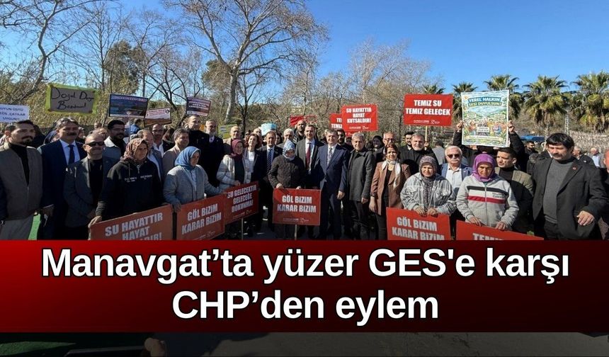 Manavgat Oymapınar Barajı’ndaki yüzer GES'e karşı eylem