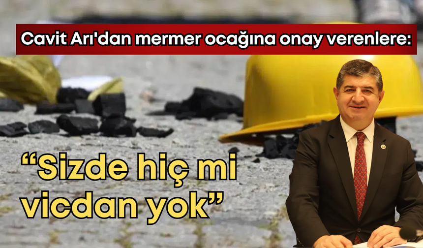 Cavit Arı'dan mermer ocağına onay verenlere: “Sizde hiç mi vicdan yok”