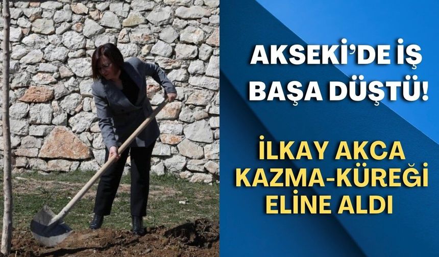 Akseki’de iş başa düştü! Belediye başkanı kazma-küreği eline aldı