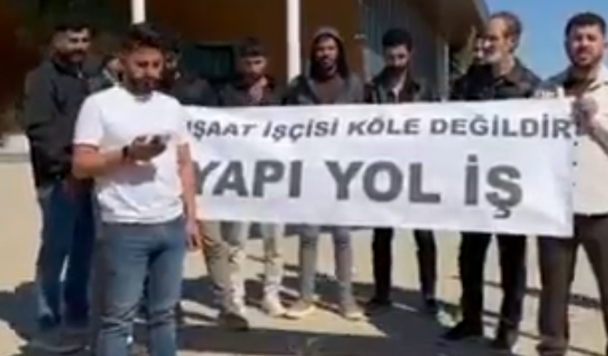 İnşaat işçilerinden Antalya Aksu’da hak gasbı eylemi: "Köle değiliz"