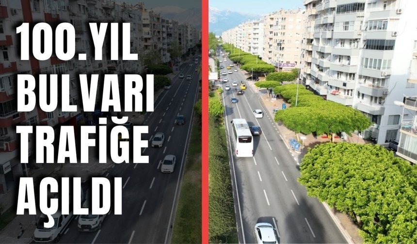 Antalya 100.Yıl Bulvarı trafiğe açıldı! 60 iş makinası çalıştı