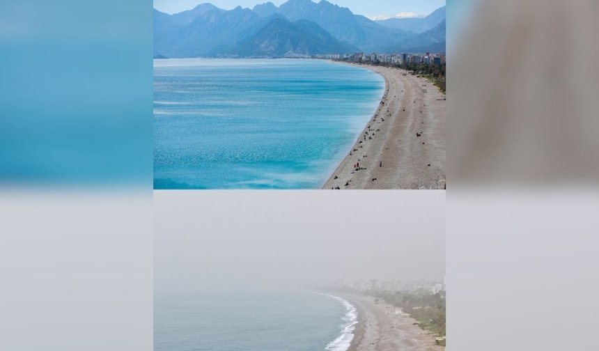 Antalya çöl tozuna teslim oldu