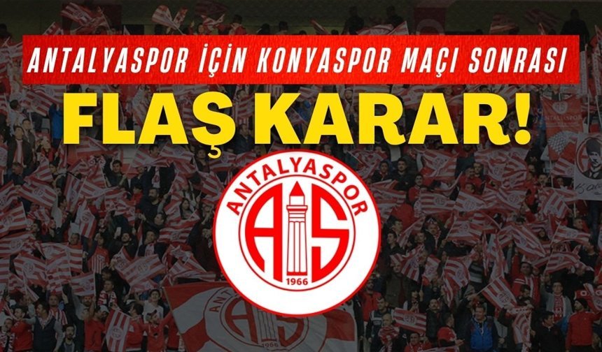 Antalyaspor için disiplin çanları çalıyor: Konyaspor maçı sonrası flaş karar!