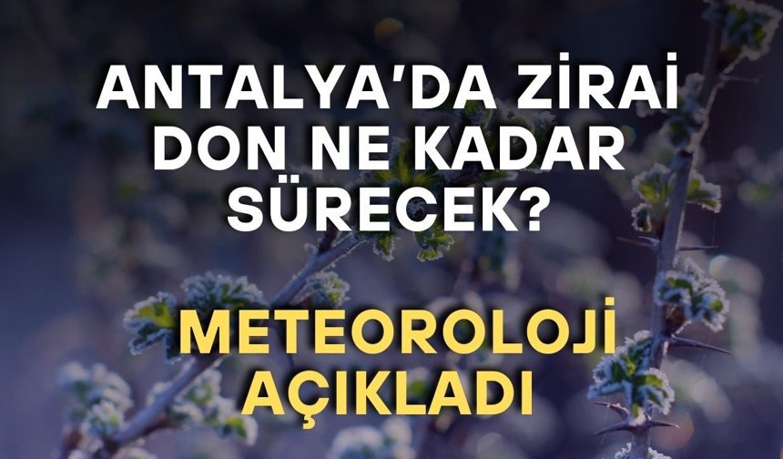 Antalya’da zirai don ne kadar sürecek? Meteoroloji açıkladı