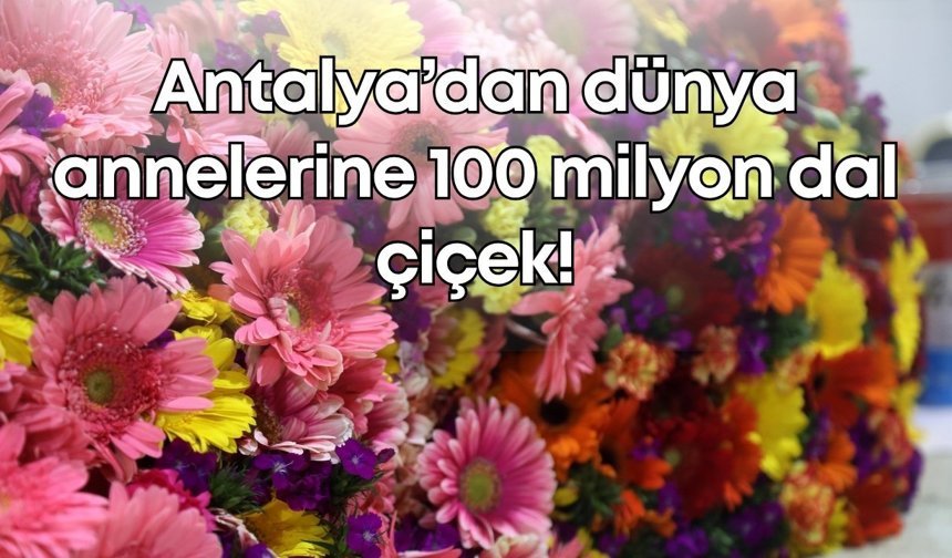 Antalya’dan dünya annelerine 100 milyon dal çiçek!