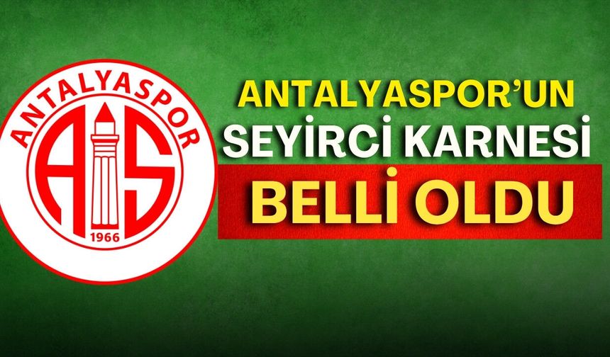 Antalyaspor’un seyirci karnesi belli oldu
