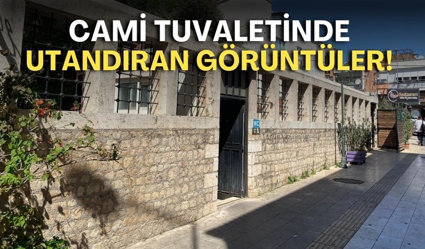 Cami tuvaletinde utandıran görüntüler! Antalya'ya yakışmadı