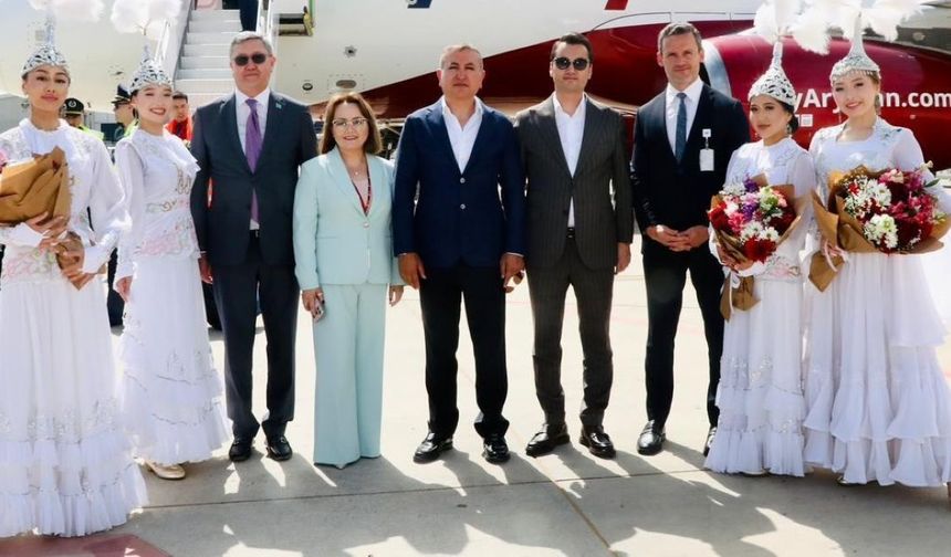 Almatı’dan Gazipaşa’ya ilk uçuş!