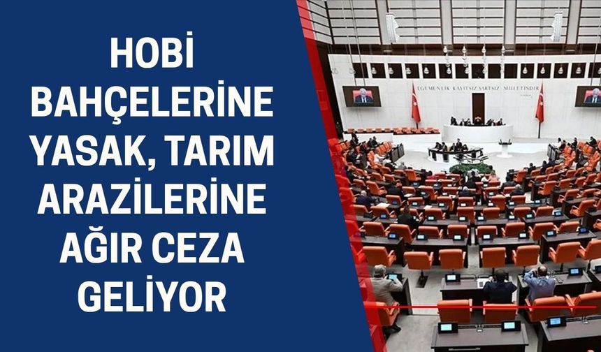 Hobi bahçelerine yasak, tarım arazilerine ağır ceza geliyor