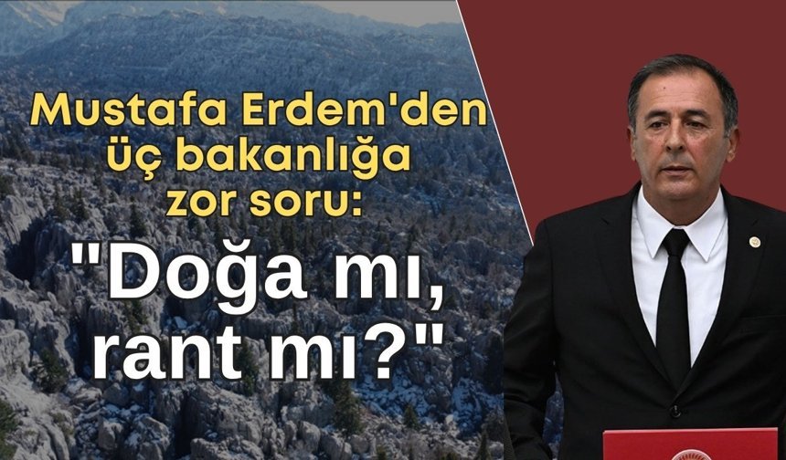Akseki’de 60 bin ağaç tehlikede: CHP’li Erdem’den 3 bakanlığa soru önergesi