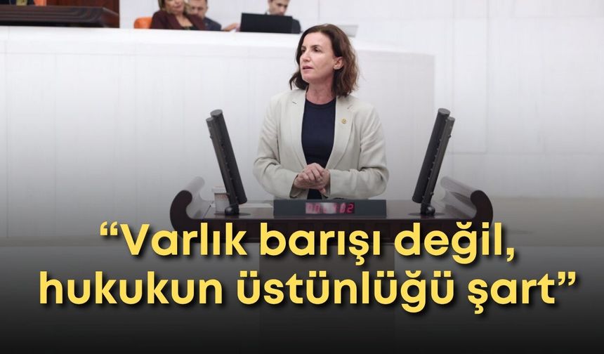 Aliye Coşar: “Varlık barışı değil, hukukun üstünlüğü şart”