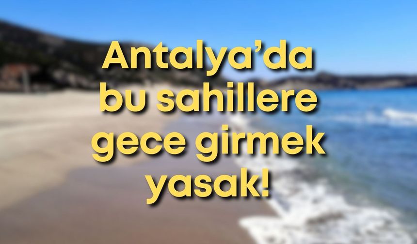 İztuzu, Patara ve Çıralı sahillerini gece girmek yasak
