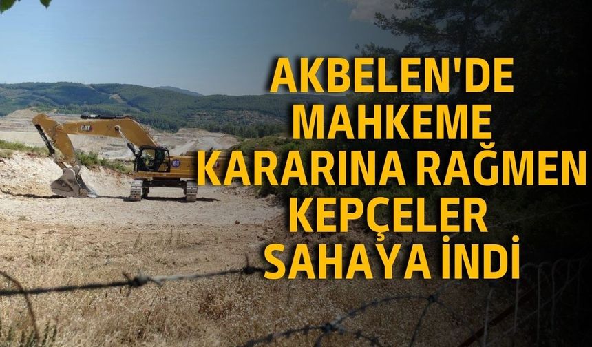 Akbelen'de mahkeme kararına rağmen kepçeler sahaya indi