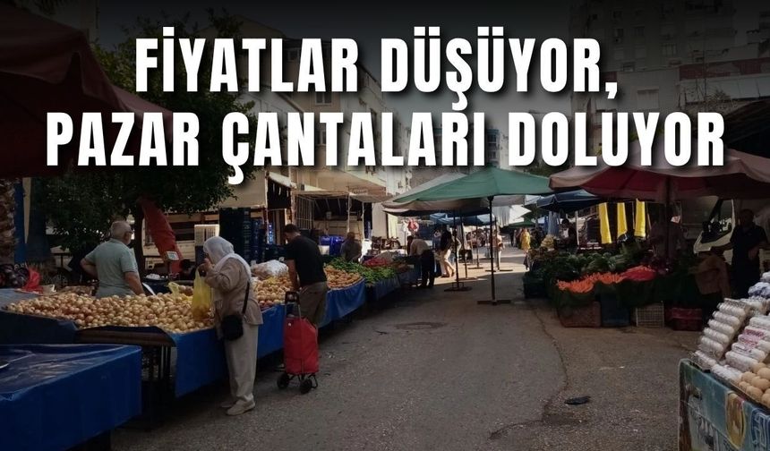 Antalya’da fiyatlar düşüyor, pazar çantaları doluyor