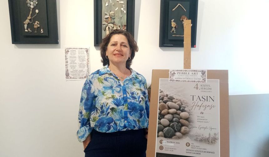 Antalya’da çakıl taşları sanata dönüştü