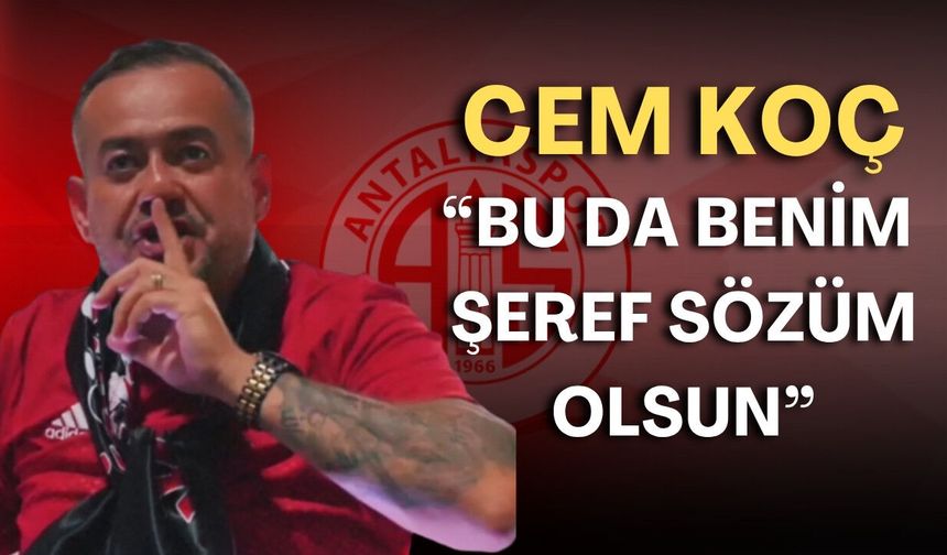 Cem Koç'tan başkanlık mesajı: "Bu da benim şeref sözüm olsun”
