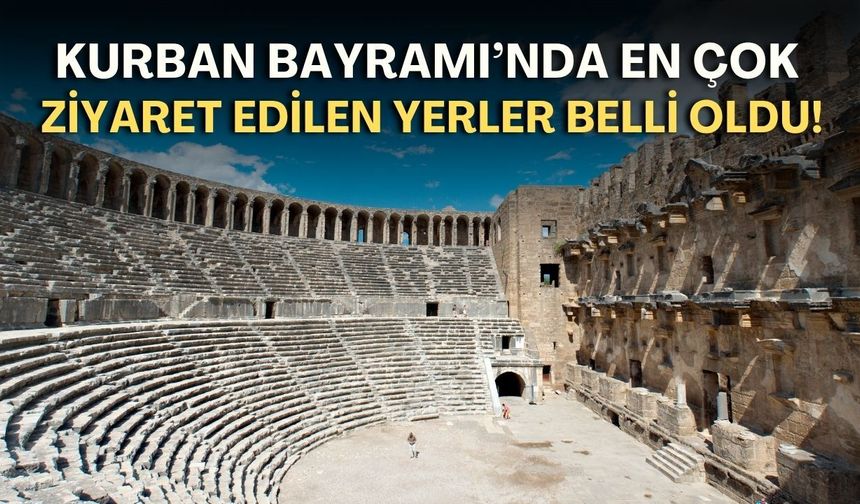 Kurban Bayramı’nda en çok ziyaret edilen yerler belli oldu! Antalya listede yok