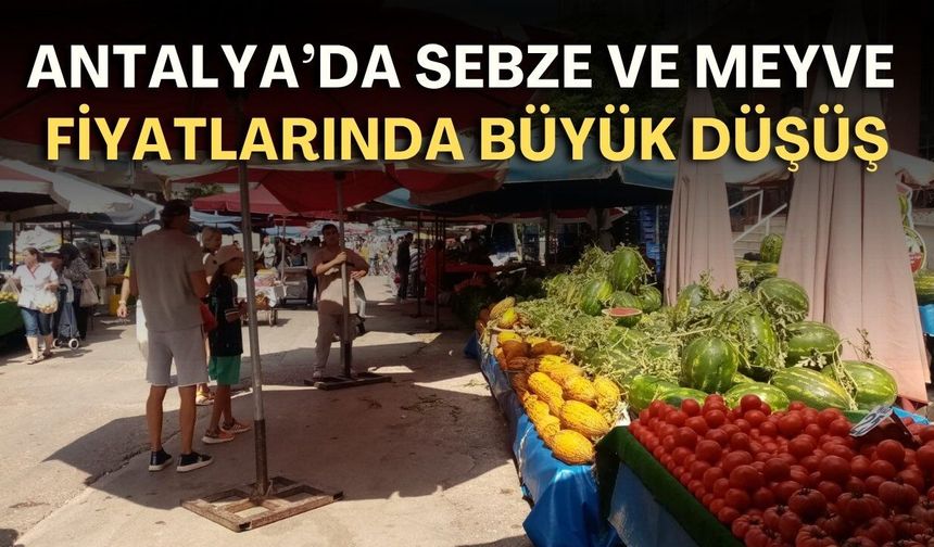 Antalya’da sebze ve meyve fiyatlarında büyük düşüş! 10 TL'ye domates