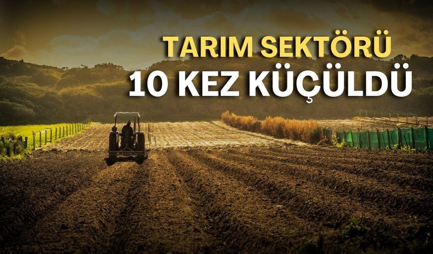 Tarım sektörü 10 kez küçüldü!