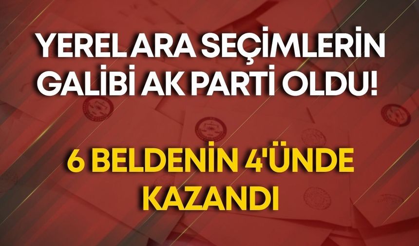 Yerel ara seçimlerin galibi AK Parti oldu! 6 beldenin 4'ünde kazandı