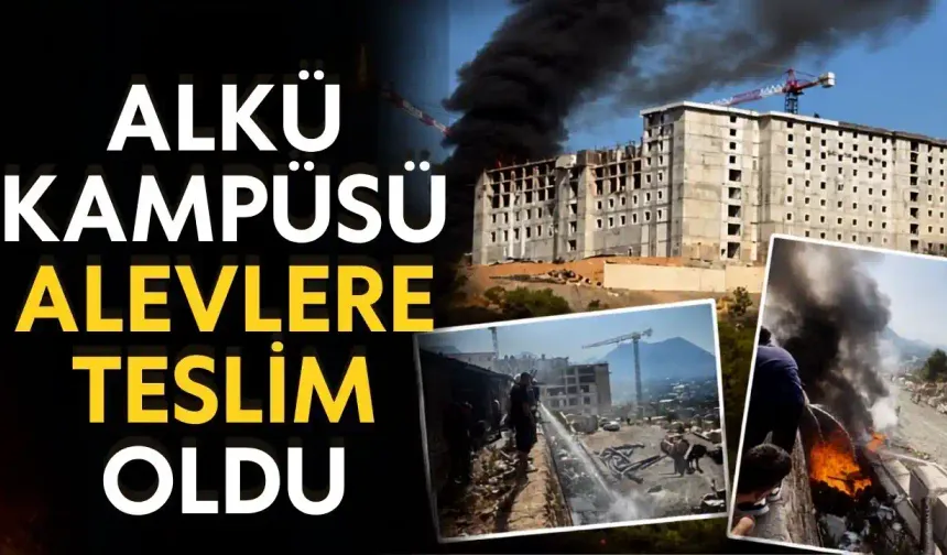 Alanya'da üniversite kampüsünde yangın! Alevler yatakhaneye sıçradı