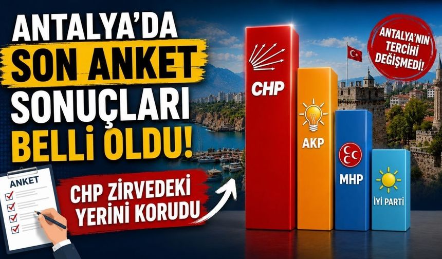 Antalya’da CHP zirvede! Son anketler belli oldu