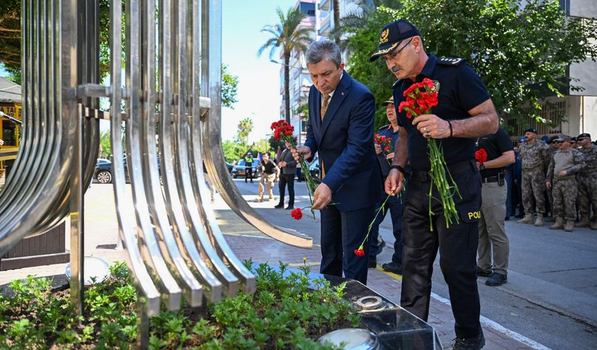 Antalya şehitlerini unutmadı! 5 kahraman polis için vefa töreni