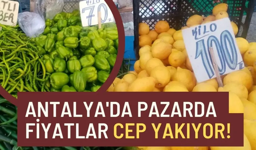 Antalya'da pazarda fiyatlar cep yakıyor! Limon 100 TL, fasulye 150 TL oldu