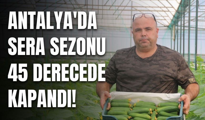 Antalya'da sera sezonu 45 derecede kapandı! Topraklar naylonla örtüldü