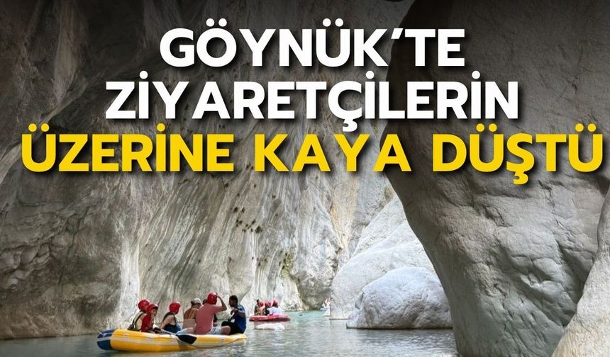 Göynük'te ziyaretçilerin üzerine kaya düştü: Çok sayıda yaralı var