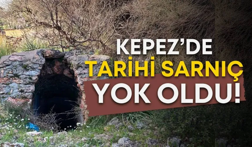 Kepez’de tarihi sarnıç yok oldu! Konut çalışmalarına kurban mı edildi?