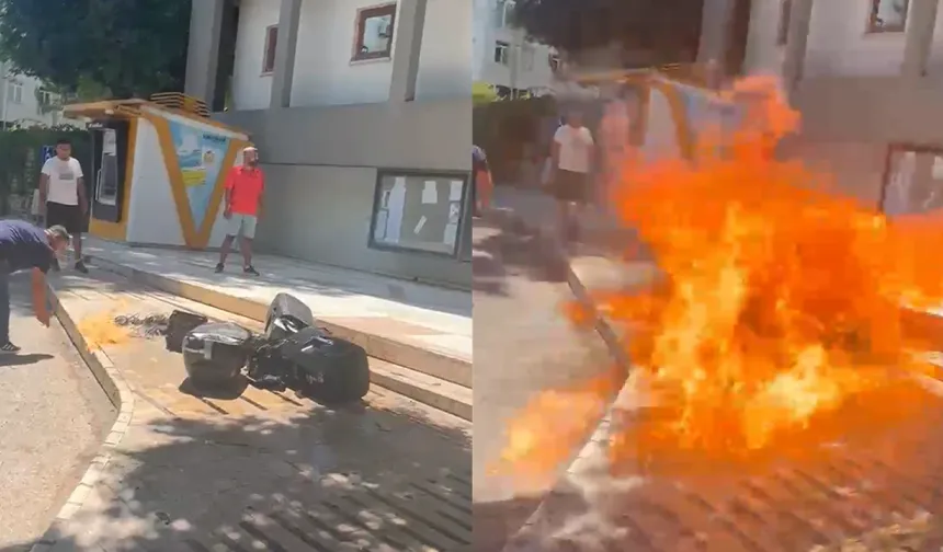 Manavgat'ta ceza tepkisi: Ses sistemini belediye önünde yaktı