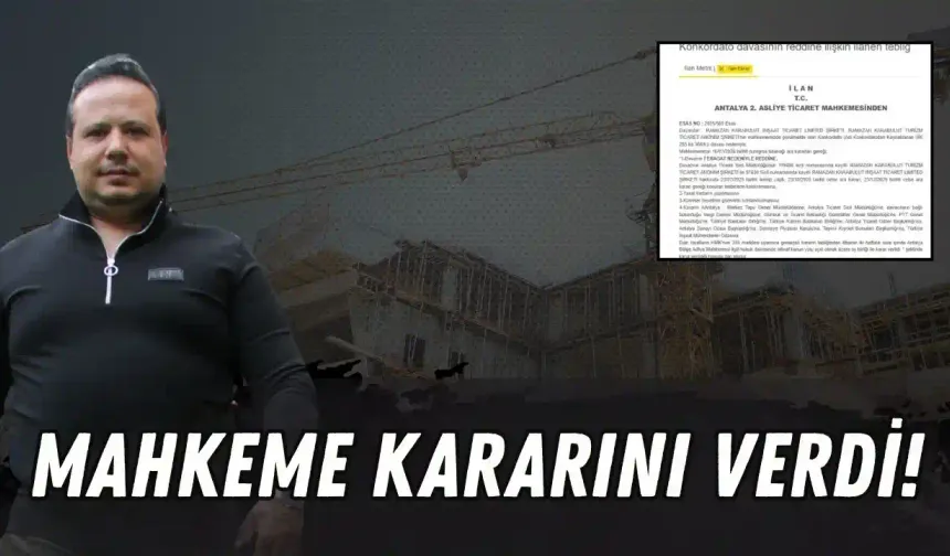 Ramazan Karabulut'un konkordato davasında karar çıktı!