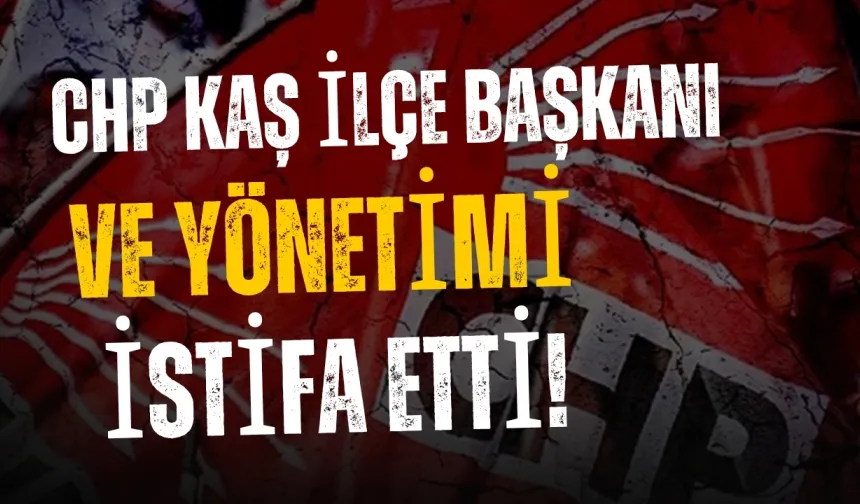 CHP Kaş ilçe başkanı ve yönetimi istifa etti! Yeni Parti'ye katılacaklar mı?