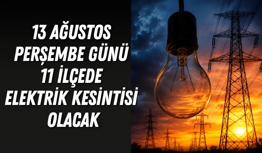 AEDAŞ uyardı: 13 Ağustos Perşembe günü 11 ilçede elektrik kesintisi olacak