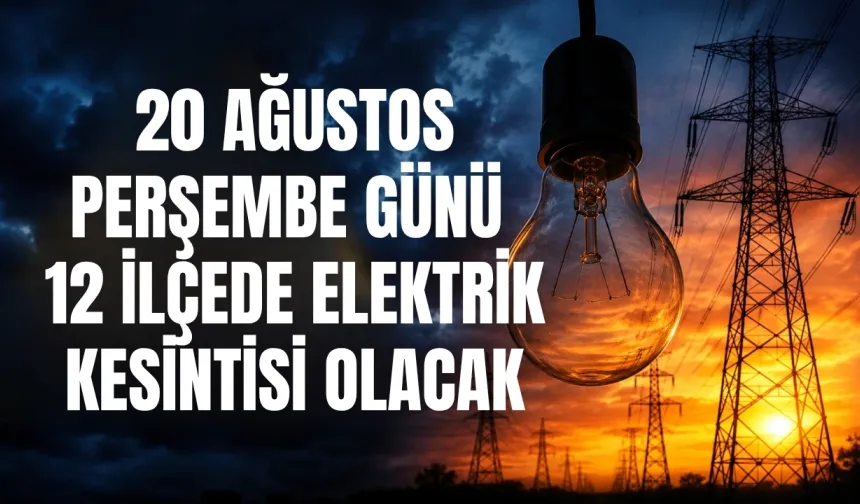 AEDAŞ uyardı: 20 Ağustos Perşembe günü 12 ilçede elektrik kesintisi olacak