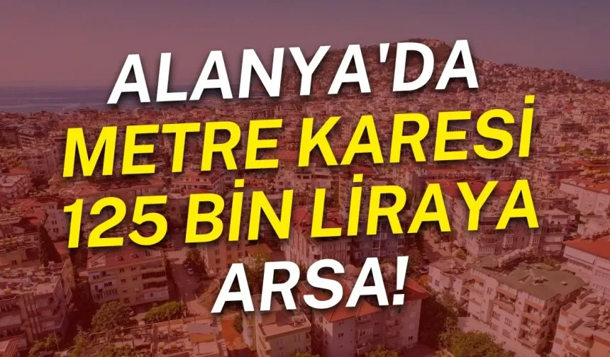 Alanya'da metre karesi 125 bin liraya arsa!