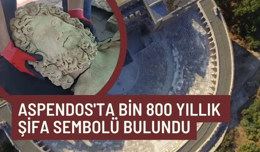 Antalya Aspendos'ta bin 800 yıllık şifa sembolü bulundu