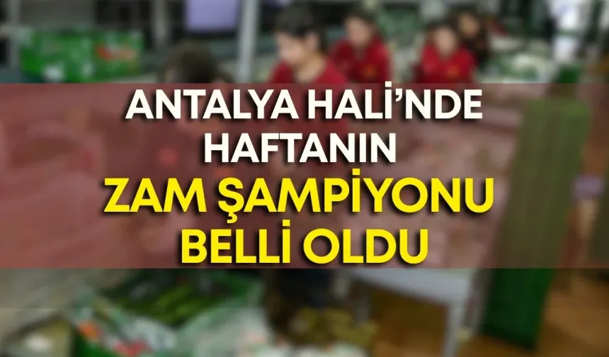 Antalya Hali'nde haftanın zam şampiyonu belli oldu