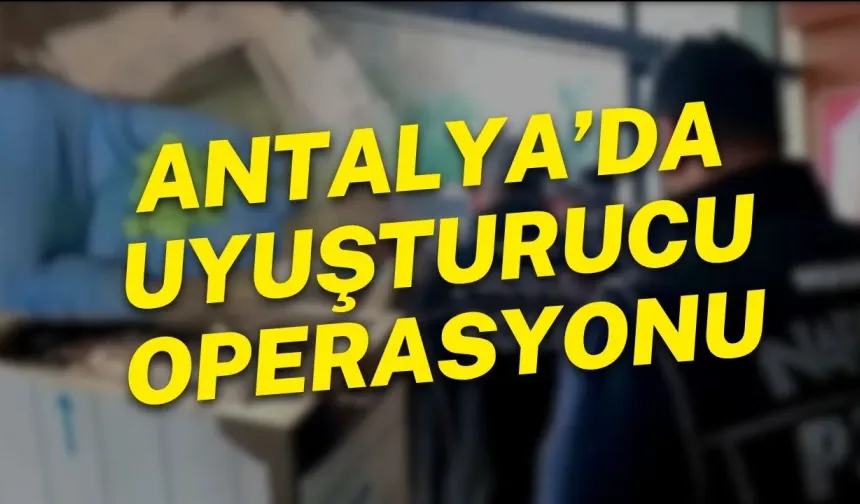 Antalya’da uyuşturucu operasyonu