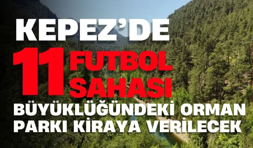 Kepez'de 11 futbol sahası büyüklüğündeki orman parkı kiraya verilecek