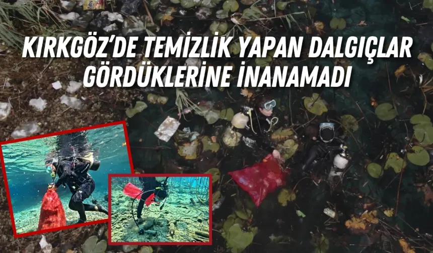 Kırkgöz’de temizlik yapan dalgıçlar gördüklerine inanamadı