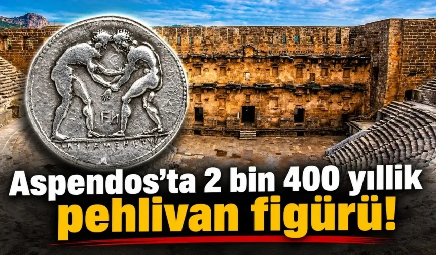 Aspendos’ta 2 bin 400 yıllık pehlivan figürü! Güreşçi sikkeleri bulundu