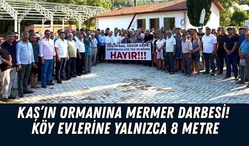 Kaş’ın ormanına mermer darbesi! Köy evlerine yalnızca 8 metre
