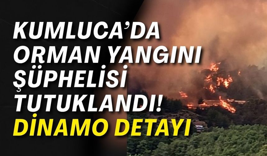 Kumluca’da orman yangını şüphelisi tutuklandı! Dinamo detayı