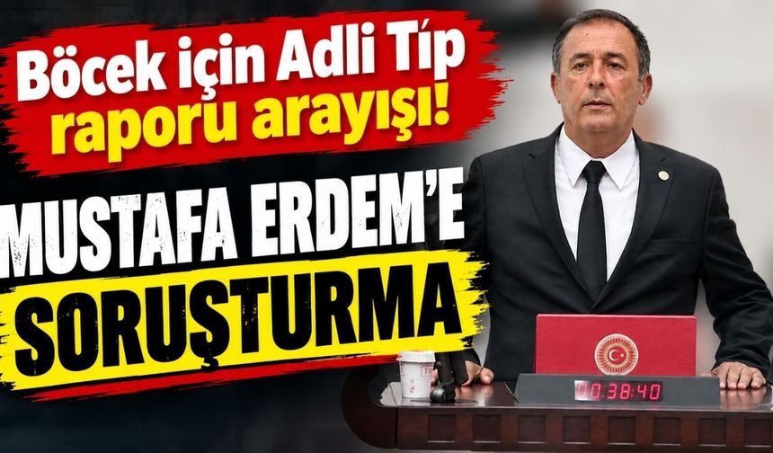 Böcek için Adli Tıp raporu arayışı! Mustafa Erdem’e soruşturma