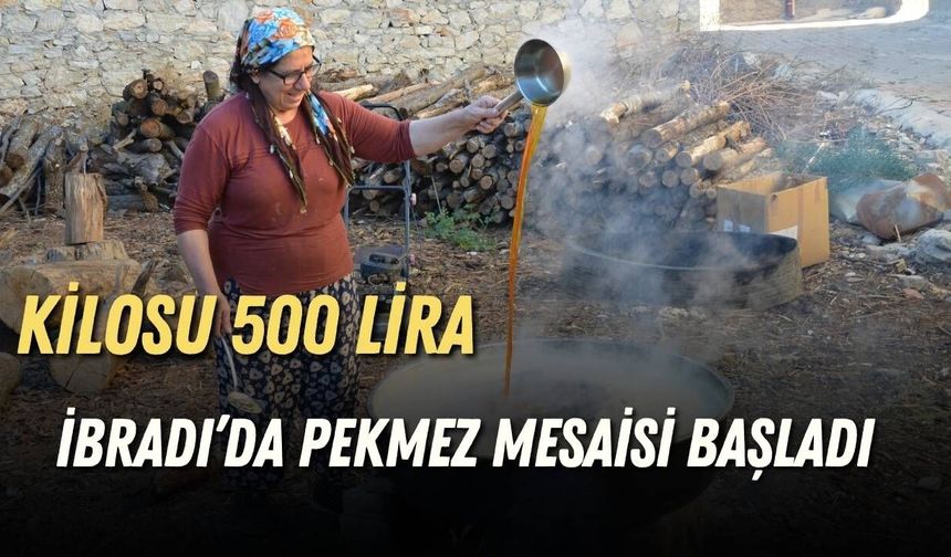 İbradı’da pekmez mesaisi başladı: Kilosu 500 liradan satışa sunuluyor