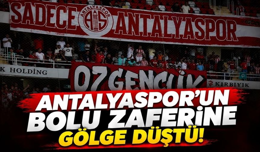 Antalyaspor’un Bolu zaferine gölge düştü! 07 Gençlik’ten sert açıklama