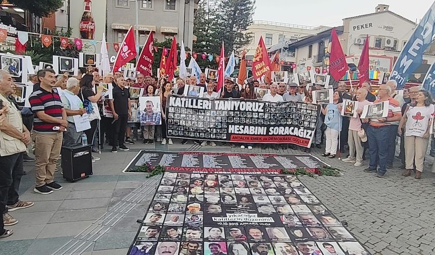 Antalya’da 10 Ekim Katliamı’nın 11’inci yılında adalet çağrısı: “Unutmadık, unutturmayacağız”