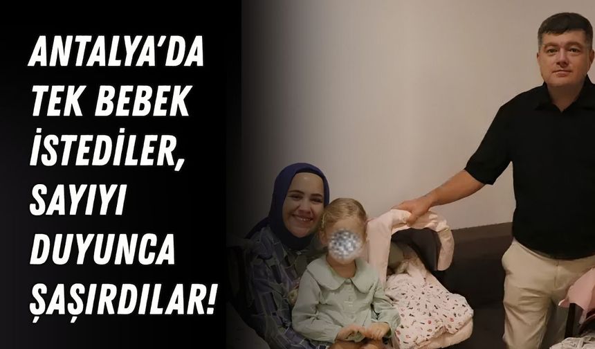 Antalya'da tek bebek istediler, sayıyı duyunca şaşırdılar!